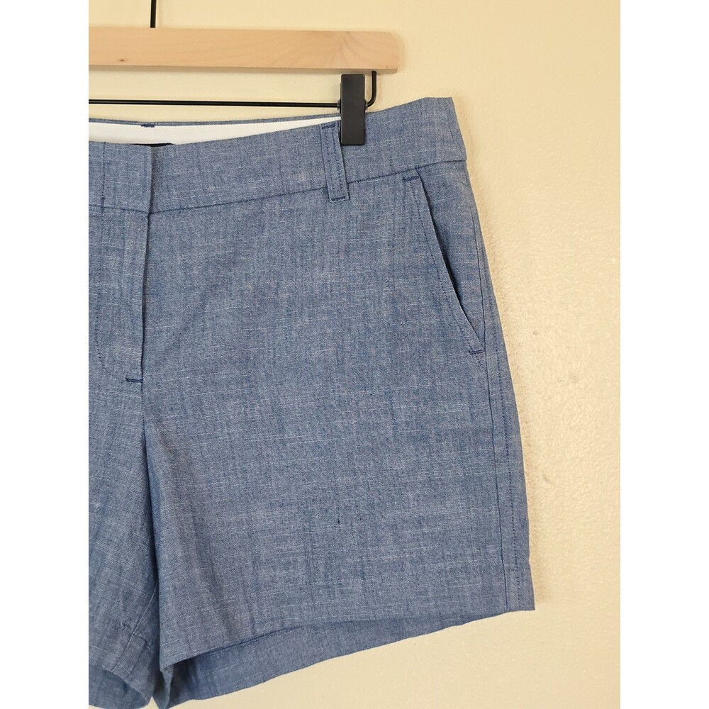 J.Crew Blue Chambray Shorts Womens Size 12 NWT 100% Cotton Casual Summer - Picture 4 of 11